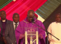Bishop Paul Korir of the ACK Kapsabet diocese and other religious leaders during a church service.PHOTO/COURTESY