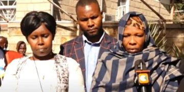 The family of Emmanuel Kimtai addressing the press after his autopsy.PHOTO/COURTESY