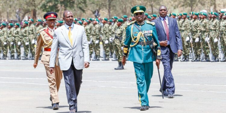 President William Ruto during the 86th NYS pass out parade in Gilgil.Photo/PCS