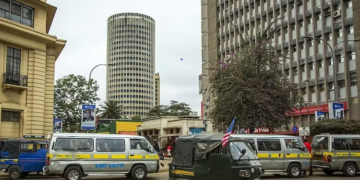Hilton Hotel towers over Nairobi’s vibrant, if declining, central business district | 
Georgina Goodwin/AFP via Getty Images