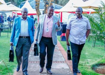 President William Ruto with Deputy President Rigathi Gachagua  and Prime Cabinet Minister Musalia Mudavadi during a past event. Photo/PCS